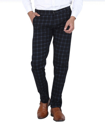 FUBAR Slim Fit Men Black, Grey Trousers