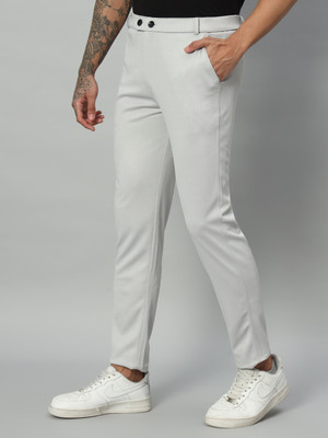 VredeVogel Regular Fit Men Grey Trousers