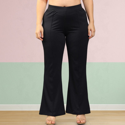 Anitafashion Comfort Fit, Regular Fit Women Black Trousers