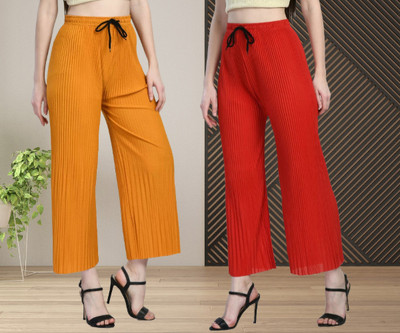 IRHA Relaxed Women Yellow, Red Trousers