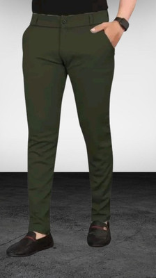 Advikfashion Slim Fit Men Green Trousers