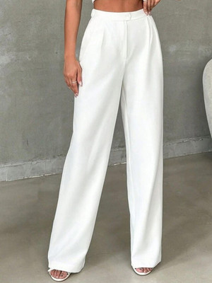 NEXT ONE Loose Fit Women White Trousers