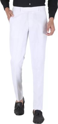 The DS Regular Fit Men White Trousers