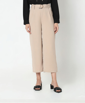 VERO MODA Relaxed Women Beige Trousers