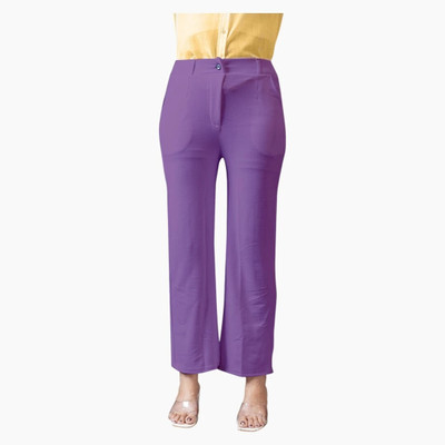 INDIANRANG Regular Fit Women Purple Trousers