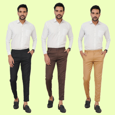 PADMAWATI TEXTILE Regular Fit Men Multicolor Trousers