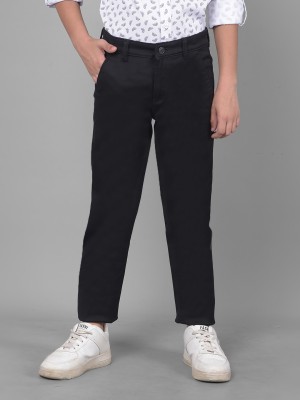 CRIMSOUNE CLUB Slim Fit Boys Black Trousers