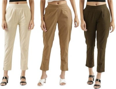 Dexus Regular Fit Women Beige, Brown, Khaki Trousers