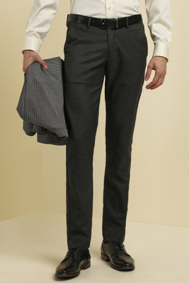 Allen Solly Slim Fit Men Grey Trousers