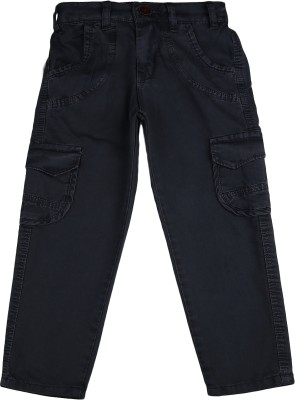 V-MART Regular Fit Boys Dark Blue Trousers