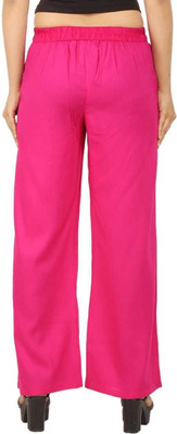 HouseOfCommon Comfort Fit Women Pink Trousers