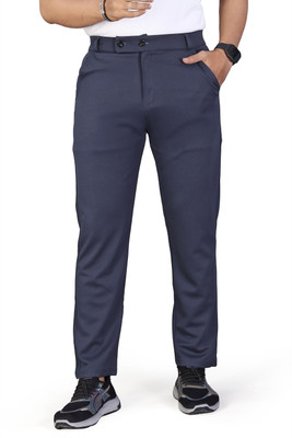 seemoo Regular Fit Men Blue Trousers