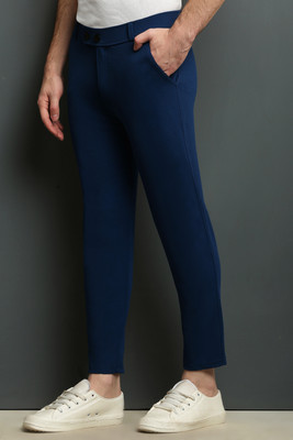 We Perfect Slim Fit Men Blue Trousers