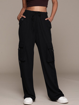Roadster Regular Fit Women Black Trousers