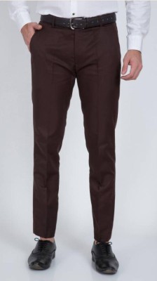 AADIYOGI Regular Fit Men Brown Trousers