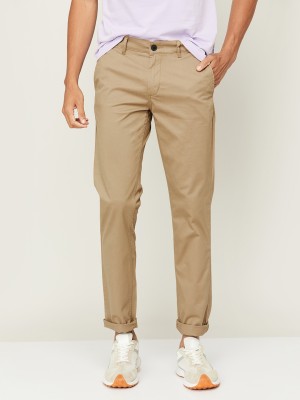 Fame Forever by Lifestyle Regular Fit Men Khaki Trousers