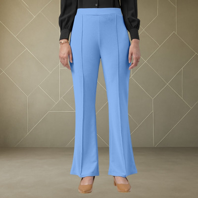 Anitafashion Loose Fit Women Light Blue Trousers