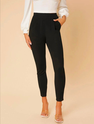 Maheshvi Regular Fit Women Black Trousers