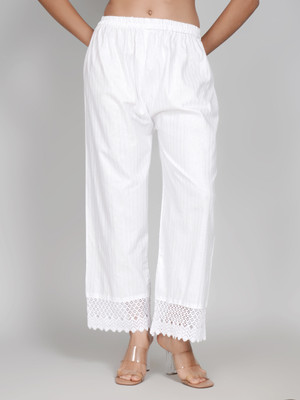 IZMIR FASHIONS Regular Fit Women White Trousers