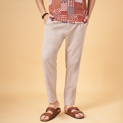 7 Alt by Pantaloons Relaxed Men Brown Trousers