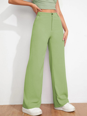 CILIMILI Regular Fit Women Light Green Trousers