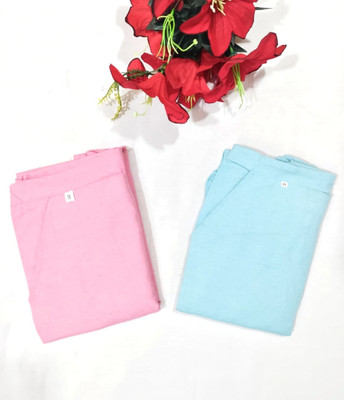 elaura Regular Fit Women Light Blue, Pink Trousers