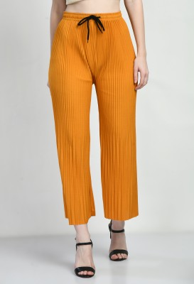 GLADLY Regular Fit Women Yellow Trousers