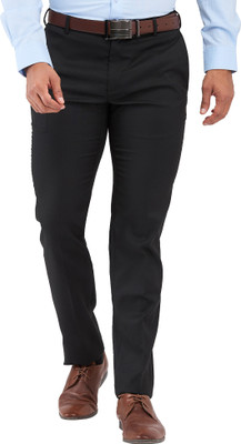 Raymond Slim Fit Men Black Trousers