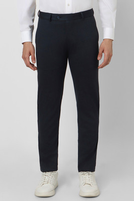 PETER ENGLAND Slim Fit Men Dark Blue Trousers