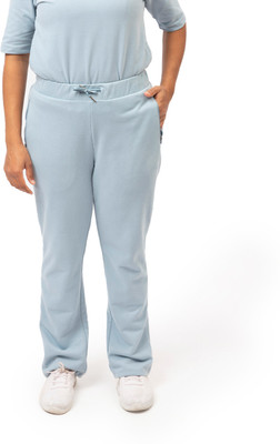 BlissClub Everyday Cozy Straight Joggers - Regular Tapered Women Blue Trousers