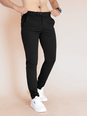 METRONAUT Slim Fit Men Black Trousers