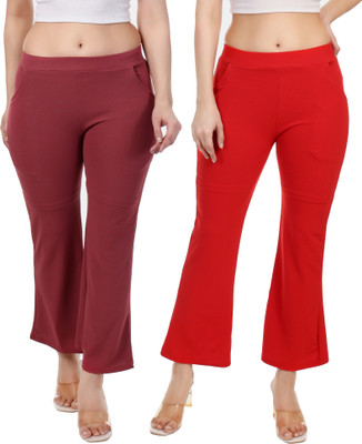 adibaba Regular Fit Women Red, Pink Trousers