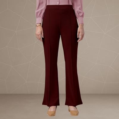 Anitafashion Loose Fit Women Maroon Trousers