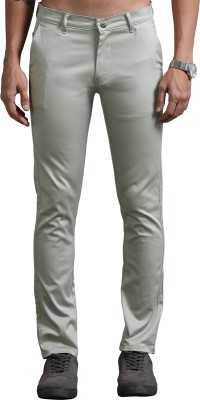 THE CUSTOM RIDERS Slim Fit Men Light Blue Trousers