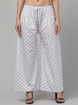 Shaukiya Flared Women White Trousers