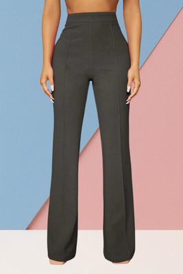 AKOTTY Regular Fit Women Grey Trousers