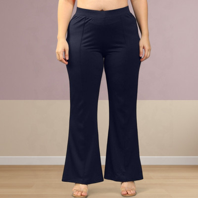 Anitafashion Loose Fit Women Dark Blue Trousers