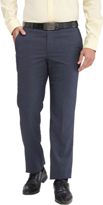 PARK AVENUE Regular Fit Men Blue Trousers