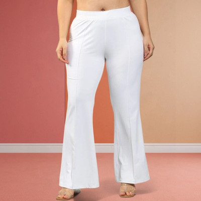 nitafashion Comfort Fit, Regular Fit Women White Trousers