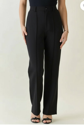 Vogue Nation Regular Fit Women Black Trousers