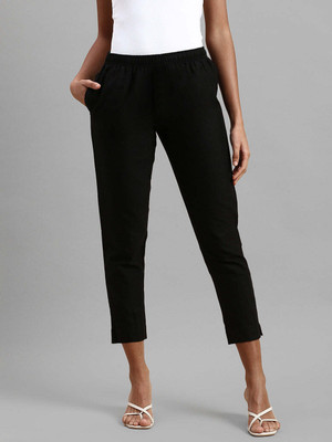 High Glitz Regular Fit Women Black Trousers