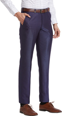 PARK AVENUE Regular Fit Men Blue Trousers