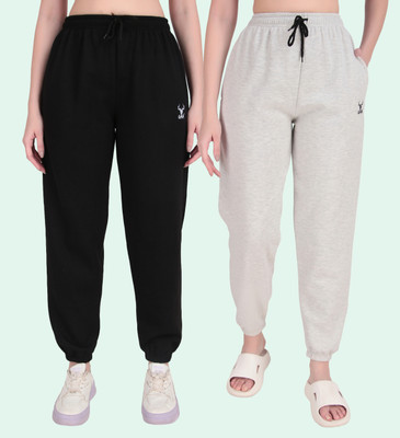 GAA Regular Fit Women Black, Grey Trousers