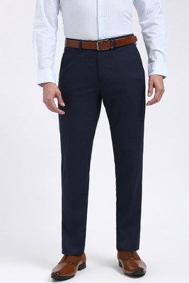 PETER ENGLAND Slim Fit Men Blue Trousers
