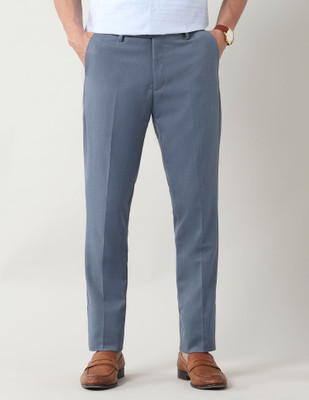 ARROW Slim Fit Men Blue Trousers