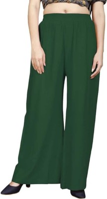 FANCY STAR Relaxed Women Dark Green Trousers