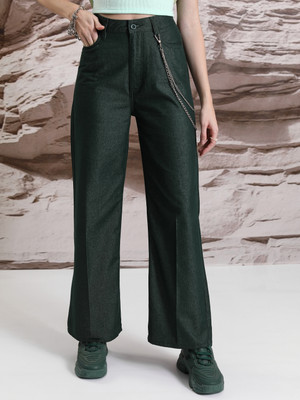 Tokyo Talkies Regular Fit Women Blue Trousers