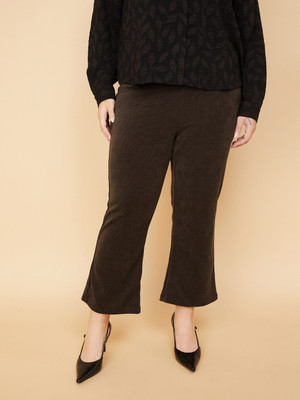 MAX Regular Fit Women Brown Trousers