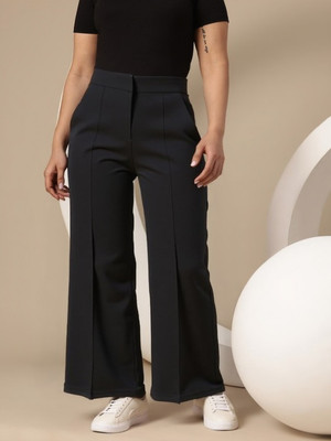THECLASSICTOGS Straight Fit Women Black Trousers