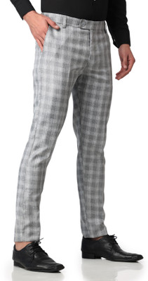 Maleno Slim Fit Men Grey Trousers